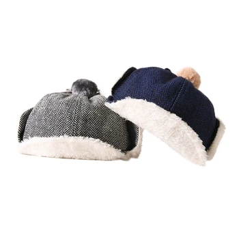 Kūdikių Skrybėlės Kūdikių Berniukų Žiemos Earmuffs Pasiekė Bžūp Šiltas Pledas Pliušinis Minkštas Beanie Skrybėlių Naujai
