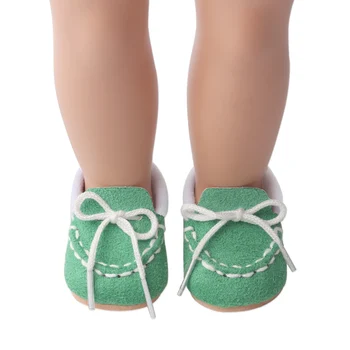 18 colių Mergaičių lėlės batai Mielas kūdikis drobė batai Amerikos naujas gimęs reikmenys, žaislai tinkami 43 cm kūdikio s220