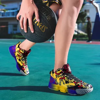 2020 Nauji Batai Vyrų Krepšinio Sportbačiai Zapatos De Hombre, Moteriški Oro Pagalvės Batai Atsitiktinis Šviesos Porų Mados Drobė Batai