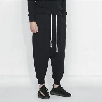 2021 Darkly Stiliaus Streetwear Baggy Kelnės Vyrams Hip-Hop Jogger Kelnes Vyrų Sweatpants Medvilnės Raišteliu Atsitiktinis Haremo Kelnės Vyrams