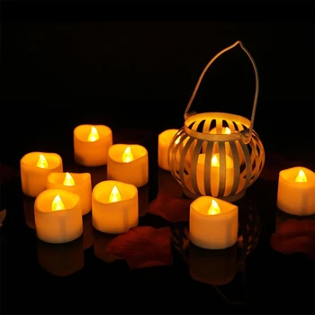 12pcs/24pcs LED Žvakė Kūrybos Spalvotų Lempų Maži Arbatos Žibintai su Nuotolinio Valdymo Namuose Šalis Gimtadienio, Vestuvių Dekoras
