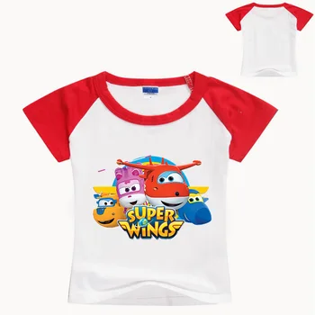 Super Sparnus Vaikams Marškinėliai Berniukams, Mergaitėms Superwings marškinėliai Vaikams Unisex Viršūnes Tees Vasaros Trumpas Rankovės Mados Tshirts Bamblys