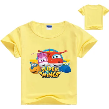 Super Sparnus Vaikams Marškinėliai Berniukams, Mergaitėms Superwings marškinėliai Vaikams Unisex Viršūnes Tees Vasaros Trumpas Rankovės Mados Tshirts Bamblys