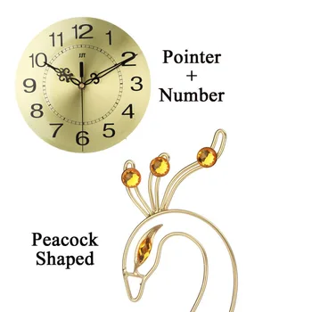 53x53cm Šviesos Sieninis Laikrodis Didelių 3D Gold Diamond Povas Sieninis Laikrodis Metalo Žiūrėti Namų Kambarį Apdailos Laikrodžiai Amatai