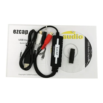 USB Audio Capture Kasetės Į CD/MP3 Keitiklis, MP3, WMA, WAVE, Diktofonas Redaguoti Garso į Skaitmeninį Formatą RCA R/L