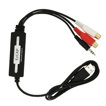 USB Audio Capture Kasetės Į CD/MP3 Keitiklis, MP3, WMA, WAVE, Diktofonas Redaguoti Garso į Skaitmeninį Formatą RCA R/L
