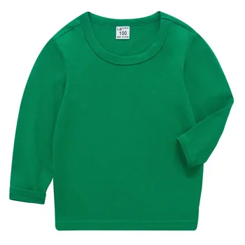 VIDMID Long Sleeve T-Marškinėliai Berniukams, Mergaitėms Viršūnės Vaikai medvilnės marškinėliai gryno spalvingi drabužiai berniukams, topai marškinėliai tees 7060 01