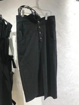 DEAT 2021 naujų pavasario ir vasaros dirželiai vieną krūtinėmis kišenėje juoda spalva vienos pečių halfbody sijonas moterų WL94301L