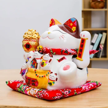 Strongwell Japonijos Didelių Pasisekė Katės Statulėlės, Keramikos Kūrybos Namų Dekoro Priedai Royal Katė Feng Shui Dekoro Amatų