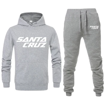 Santa Cruz Hoodie Palaidinukė Vyrų/Moterų Tracksuit+Sweatpant Kelnes Nustatyti 2020 M. Atsitiktinis Hip-Hop Hoodies Kelnės Vyrų Megztinis Su Gobtuvu