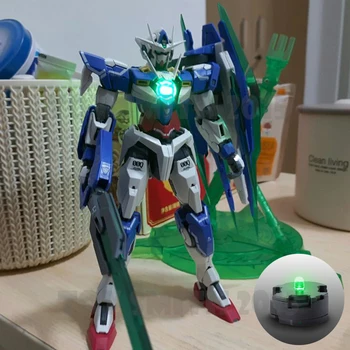 3PCS/Set Keisti Žalia LED Apšvietimas Bendras, MG GN-X 00Q 00R Gundam Surinkti Gundam Modelio Robotas Dalis Priedų