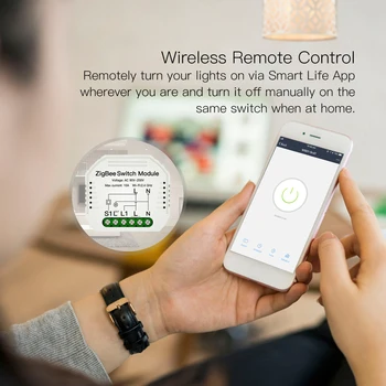 Tuya ZigBee Smart Interruptor Wifi, Įjunkite Modulio Smart Gyvenimo Jungiklis Protingo Namo Saugiklių Modulio Laikiklis Alexa 