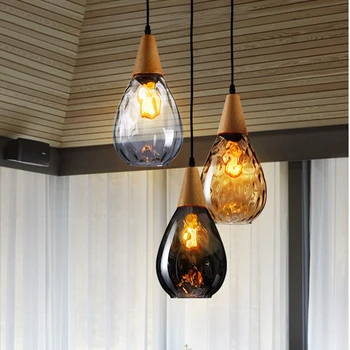 Europos Šiuolaikinės Kūrybos stiklo pakabukas šviesos diodų (LED) E27 su 3colors, miegamojo/restoranas/gyvenamasis kambarys/virtuvė/kavinė/hotel/biuro