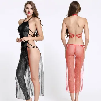 Seksualus apatinis trikotažas artimieji moterų apatinius, Backless suknelė padalinta naktinis klubas veiklos drabužius, seksualus kostiumai lapeliai sekso produktai