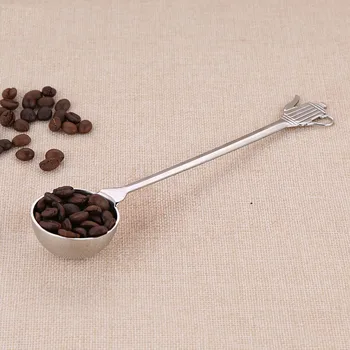 Kūrybos Nerūdijančio Plieno Kavos Matavimo šaukštelis Kavos Pupelių Milteliai Matavimo Ilga Rankena Šaukštas