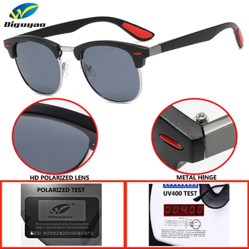 Dizaineris akiniai nuo saulės Vyrams 2020 m. aukštos kokybės Kniedės Pusė Kadro Moterų atspalvių Poliarizuoti akiniai nuo saulės vyrų vairavimo akinius Gafas De Sol