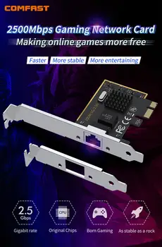 2500Mbps Gigabit Žaidimų Tinklo plokštė Didelės spartos 10/100/1000Mbps RJ45 Ethernet 2,5 Gb / s Desktop PCI-E Adapterį Win7/8/10