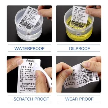 Niimbot B3S B21 2 Ritiniais Terminis Etikečių Popierius Baltas Lipdukas Etiketės Vandeniui OilProof Nulio Dėvėti Įrodymų Produkto Pakuotės