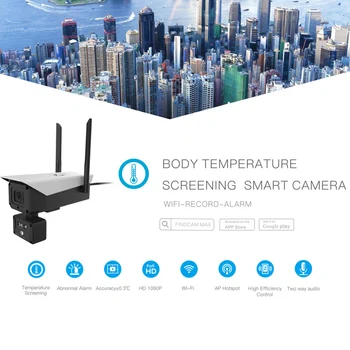 Smart Kūno Temperatūros Matavimas, Centrinis Terminio Vaizdavimo Kameros 1080P Skaitmeninis Ekranas, Karščiavimas, Aukšta Temperatūra, Signalizacija Su Trikoju
