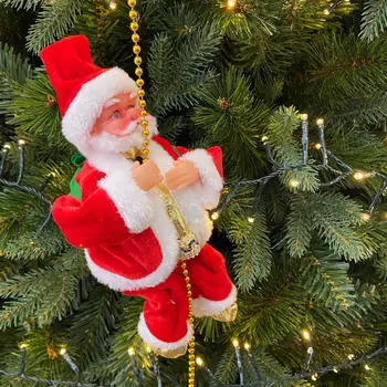 Kalėdų Santa Claus Elektros Laipiojimo Kabinti Kalėdų Eglutės Ornamentu Žaislai Naujųjų Metų 2021 Vaikams, Dovana, Atostogų Šalis Tiekia Noel