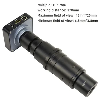 Full HD 38MP 1080P 60FPS 2K Pramonės Elektroninio Mikroskopo Vaizdo Kamera, HDMI, USB didinamasis stiklas+10-300X Visą Dėmesį Zoom C-Mount Objektyvas