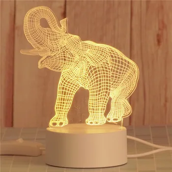 Nauja Geriausia Pardavimo Nordic Kūrybos naktinė lempa Naujovė Apdailos 3d Spausdinimo Šviesos Mergina-Geriausia Dovana 3D Žaibo Šviesos Naktį