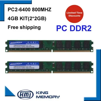 KEMBONA akcijų KOMPIUTERIO DARBALAUKĮ DDR2 800Mhz 4GB (Komplekto 2,2 X 2GB Dual Channel) PC2-6400 darbą visiems 