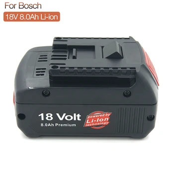 8000mAh įkraunama ličio jonų baterija Bosch 18V 8.0 A BAT609 BAT610 BAT622 GSR 18 V-LI elektrinių Įrankių Baterijų Indikatorius