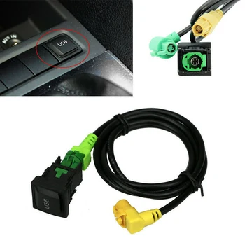 Automobilinis USB AUX Jungiklio Kabelis USB Audio Adapter RCD510 RNS315 Už - Passat B6 B7 Golf 5 MK5 Golf 6 MK6 Jetta 5 MK5 CC