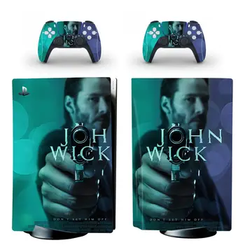 Wick John PS5 Standartinio Disko Leidimas Odos Lipdukas, Decal Padengti 5 PlayStation Konsolės & Valdytojas PS5 Odos, Vinilo Įklijos