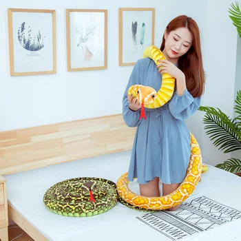 3M Tikroviška Kobra Gyvatė Pliušinis Žaislas Rudas Ilgas Įdaryti Boa Gyvatės Kūrybos Plushie Berniukai Vaikams Dovanų