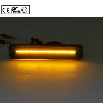 2X Dūmų objektyvas LED Priekiniai šoniniai gabaritiniai šviesos lempos Gintaro šviesos Hummer H2 2003-2009