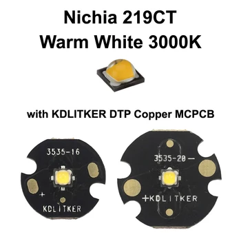 Nichia 219CT Šiltai Balta 3000K) LED Spinduolis su KDLITKER DTP Vario MCPCB