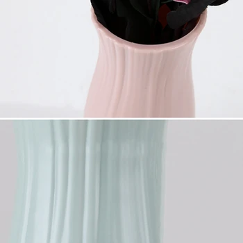 Nauja Vaza Europos Stiliaus PE Plastiko Vaza Nešiojamų Buitiniai Džiovintų Gėlių Išdėstymas, Konteinerių Mažas Didelis Mėlynas Rausva, Balta