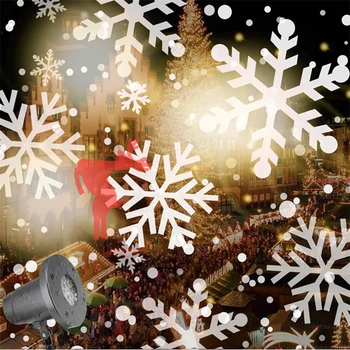 Kalėdų Snaigės Projektorius Lazerio Šviesą, Super Šviesus Kalėdų Led Žibintai Snaigės Projekcija LED Lempos Vandeniui Kraštovaizdžio Dekoras