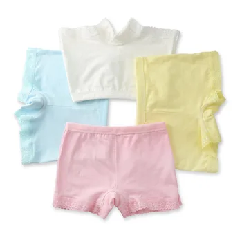 4pcs/daug 2020 Medvilnės mergaičių kelnaitės safty kelnės kūdikiui boksininkas trumpikės vaikams drabužių vientisos spalvos nėrinių underwears