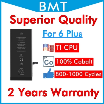 BMT 5vnt Aukščiausios Kokybės Baterija 6+ 6 Plius 6P 6plus iOS 13 2915mAh Kobalto Ląstelių + ILC Technologijos 2019