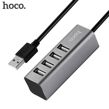 HOCO Universalus USB Hub 4 Port USB 2.0, Micro-USB Kabelis Didelės Spartos Mini Hub Lizdas, Modelis Splitter Kabelio Adapteris skirtas iMac KOMPIUTERĮ