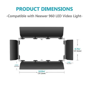 Neewer Profesionalus LED Vaizdo Šviesos, Barn Durys Neewer 960 LED Šviesos Skydas, Kieto Metalo konstrukcijų (Tik Barndoor Komplekte)