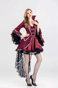 Naujas Vampyrų Karalienė Ragana Fancy Dress Cosplay Kostiumai, Seksualus Suknelės Moterims, Moteriška Helovinas Šalis malabaro Suknelė Vienodas