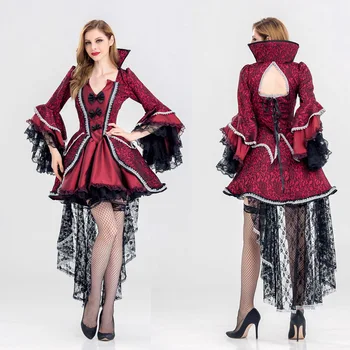 Naujas Vampyrų Karalienė Ragana Fancy Dress Cosplay Kostiumai, Seksualus Suknelės Moterims, Moteriška Helovinas Šalis malabaro Suknelė Vienodas