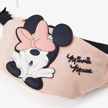 Disney nauja vaikų maišelį animacinių filmų Mickey Minnie Mouse juosmens krepšys pečių maišą monetos rankinėje Kūdikių Mielas Mini Krūtinės Maišelį Pečių Maišą