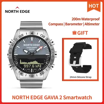 Originalus Šiaurės Krašto GAVIA 2 Verslo Smart Žiūrėti Visą Prabangos Plieno, Kompaso, Aukščiamačio Sporto Skaitmeninis Vandeniui smartwatch Apache