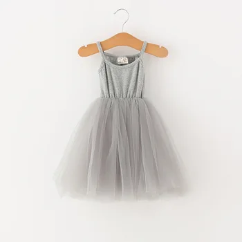 2020 Metų Vasaros Kūdikių Mergaičių Slydimo Suknelė Mados Medvilnės Princesė Kamuolys Suknelė 4 Spalvų Karšto Pardavimo Kūdikių Mergaitės Gimtadienio Suknelė