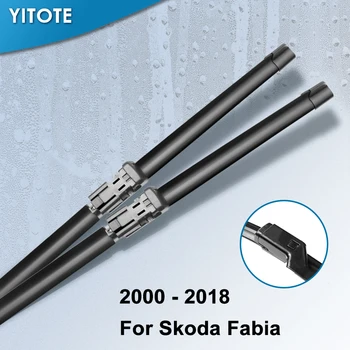 YITOTE Priekinio stiklo Valytuvų šepetėliai, skirti Škoda Fabia Mk1 Mk2 Mk3 Tinka Kablys / Push Button Ginklų Modelio Metai nuo 2000 m. iki 2018 m