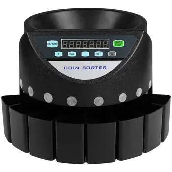 Savarankiškai Pirkti Euro Monetos Counter 300 Monetų per Minutę Automatinis Monetų Rūšiavimo Piggy Bank Monetos Kovos su LED Ekranas