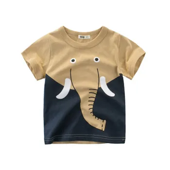 Animacinių filmų Gyvūnų Kūdikių Berniukų marškinėliai Vasaros Medvilnės Mergaičių marškinėliai Atsitiktinis trumpas rankovės Chlidren Drabužius 3D Spausdinimo Vaikai Viršūnes Tee
