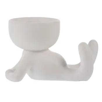 Charakterį Skulptūra Amatų Humanoidų Sultingi Keramikos Vazonas Augalų Puodą Sodinamoji Mini Keramikos Gamyklos Taroje