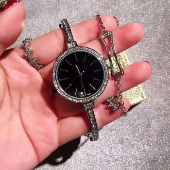 Klasikinis Ponios Mados Kvarciniai Laikrodžiai Ultra-Fine Diržas Deimantų aaa Žiūrėti Moterų Prabangūs Laikrodžiai Krištolo Veidrodį Kilnus