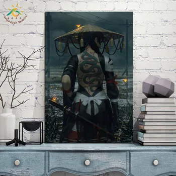 Kariai Fantazijos Menas Samurajus Modernios Sienos Menas Spausdinti Pop Art Plakatai ir Spausdina Pažymėkite Drobės Tapybos Sienos Dekoratyvinis Nuotrauką